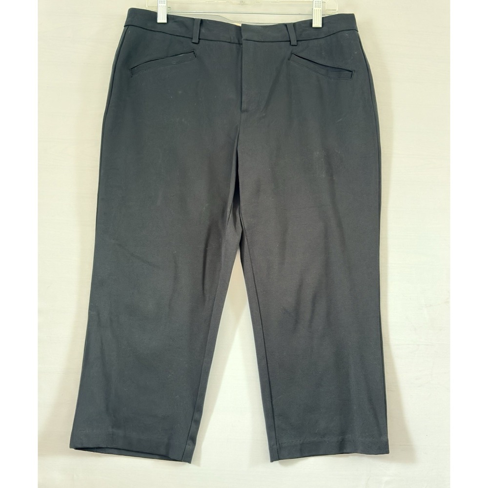 Dockers Womens Black Casual‎ Ankle Pants preppy work travel pockets Size 12